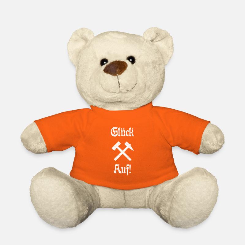 Glück Auf! Logo Schlägel und Eisen - Teddy - Goldorange
