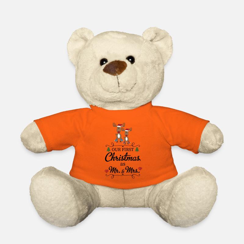 Weihnachten - Teddy - Goldorange