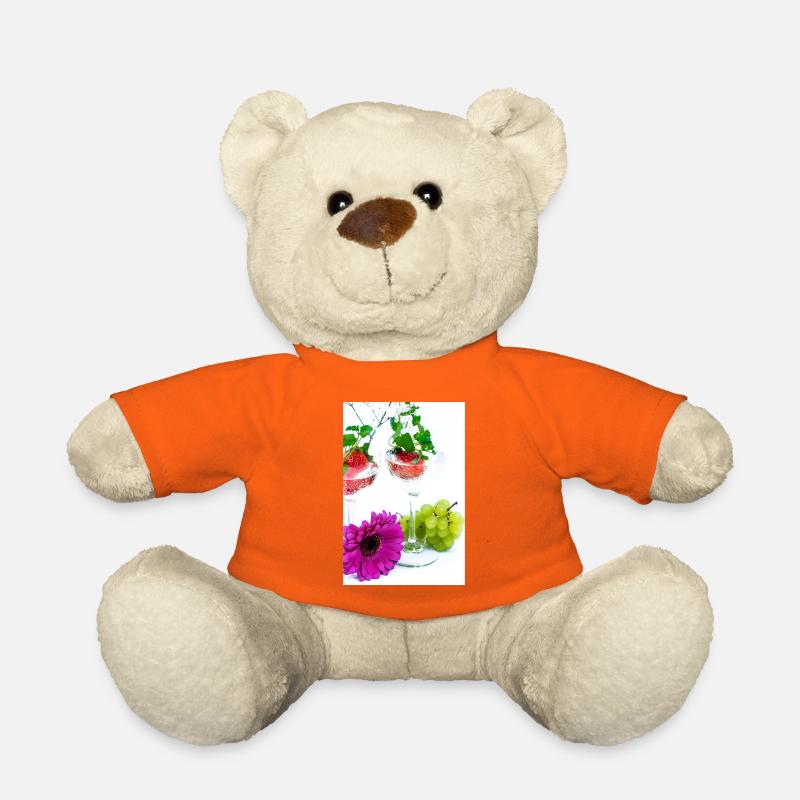 Fruchtige Gläser mit Blüten Stillleben - Teddy - Goldorange