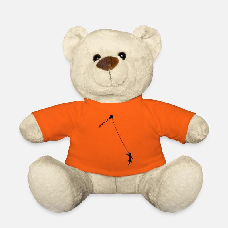 Let's go fly a kite! - Teddy Bear - golden orange