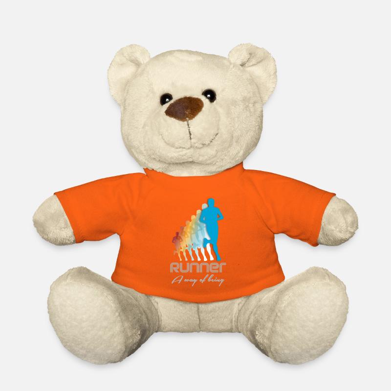 running - Teddy Bear - golden orange