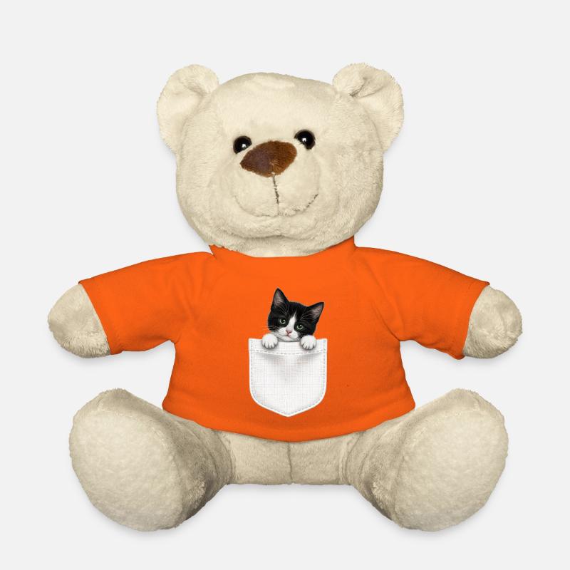 Cat Pocket späht süße Katze in die Tasche - Teddy - Goldorange