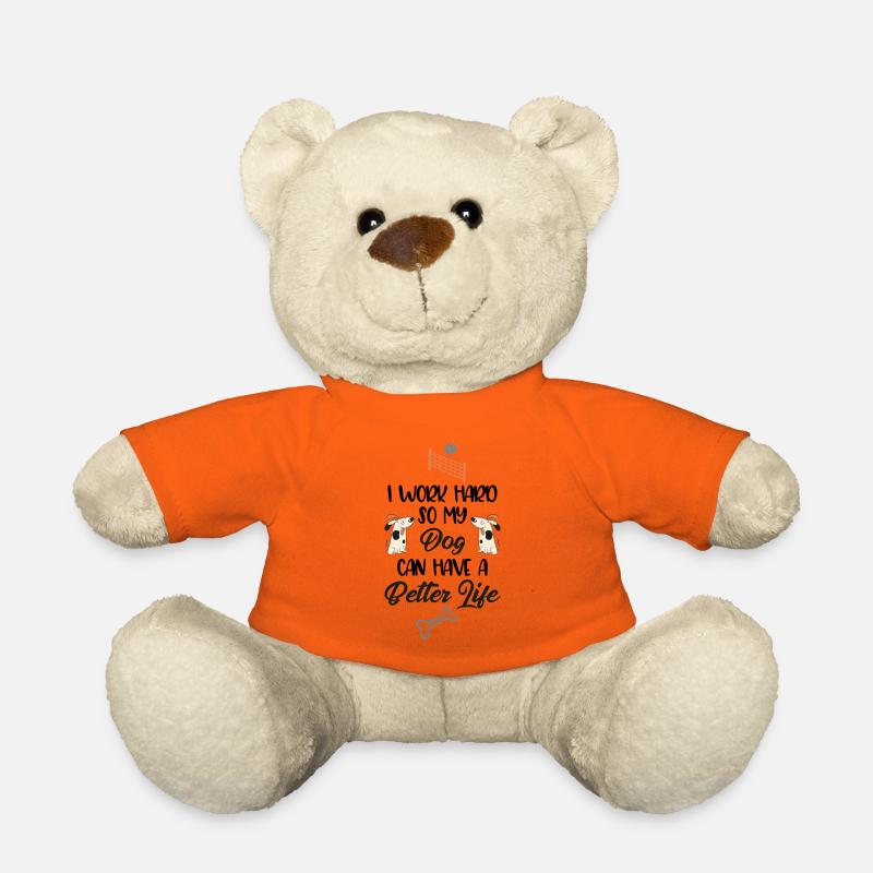 lustiger Hunde Spruch - Teddy - Goldorange