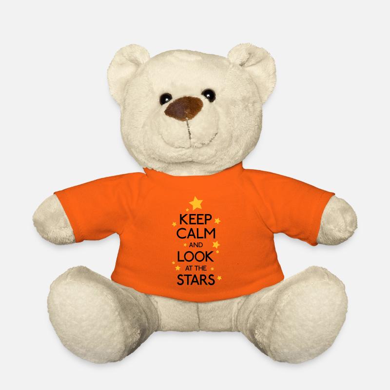 keep calm look at the stars - Nounours - orange doré
