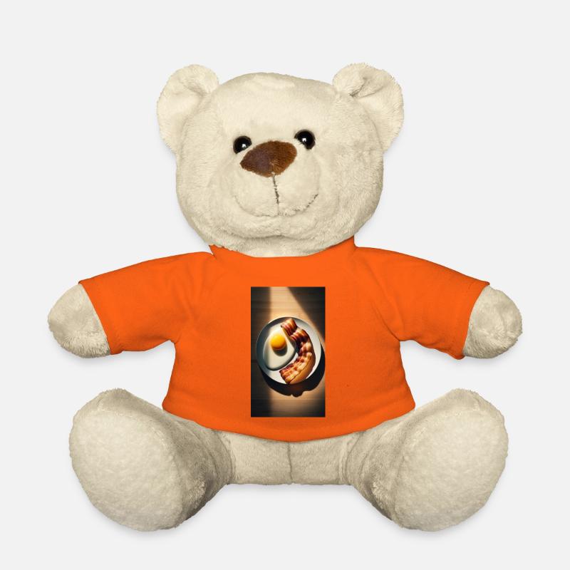 Bacon and eggs - Teddy Bear - golden orange