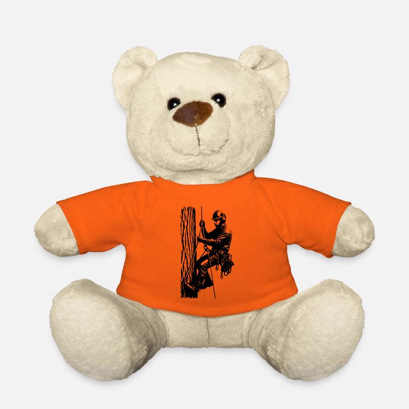 Arborist/Baumkletterer (Schwarze Silhouette) - Teddy - Goldorange