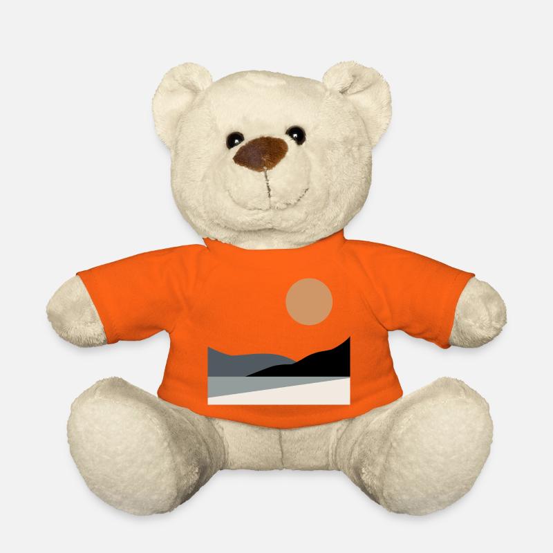 Abstract Landscape - Teddy Bear - golden orange