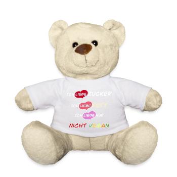 Ich liebe Zucker, Fett und nicht vegan! - Teddy - Goldorange - Vorne