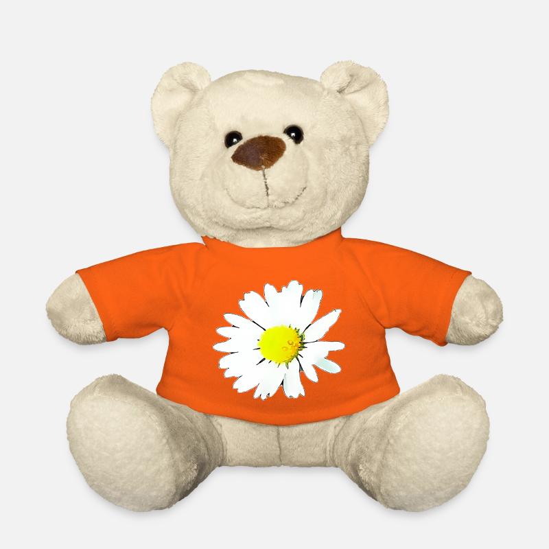 Flower - Daisy - Teddy Bear - golden orange