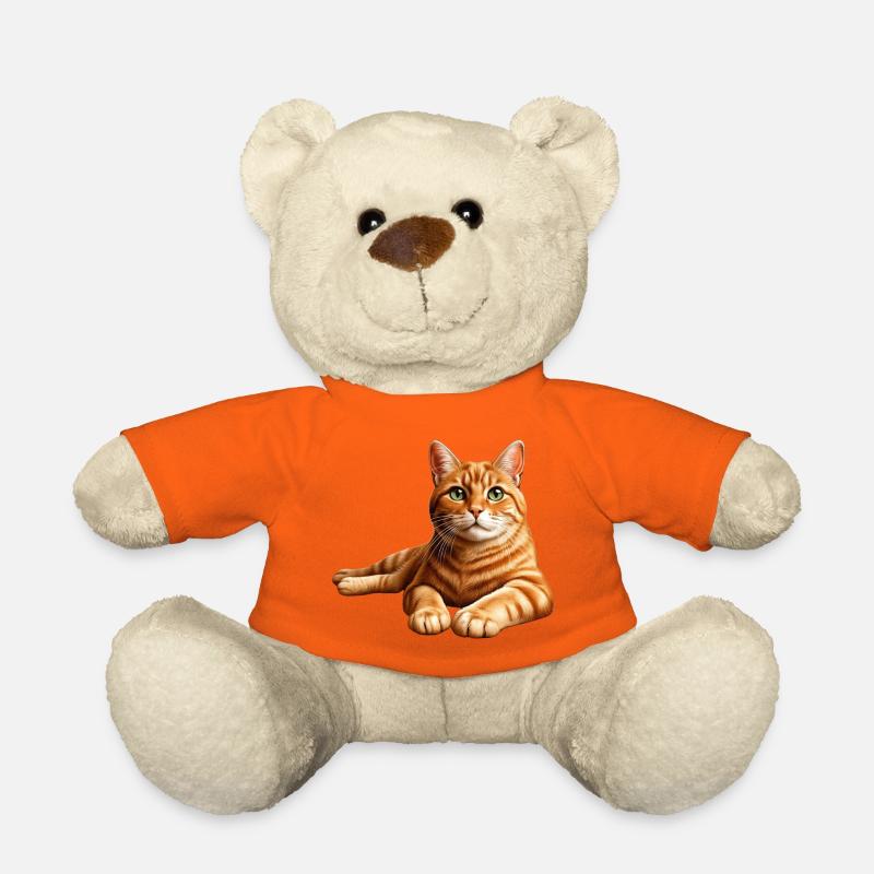 Realistisches orange getigertes Katzenporträt - Teddy - Goldorange