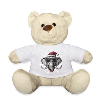 Mammoth Christmas Funny Elephant - Teddy Bear - golden orange - Front