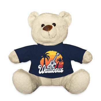 Hawaiian Ukulele Uke Ukulicious - Teddy Bear - french navy - Front