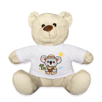 Strand koala mit Kokosnuss - Nounours - orange doré - Devant
