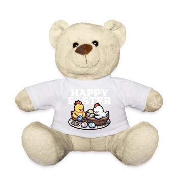 Frohe Ostern – Süße Küken bemalen Ostereier - Teddy - Goldorange - Vorne