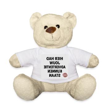 Large Typography with Approval Stamp - Teddy Bear - golden orange - Front