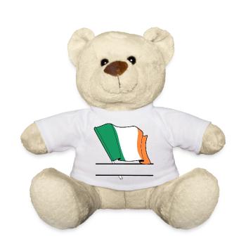 Ireland Flag Name Space - Teddy Bear - golden orange - Front