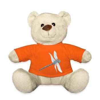 Illustration de libellule sarcelle - Nounours - orange doré - Devant