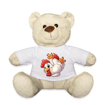 Huhn Henne Hahn Handstand Kopfstand Akrobatik - Teddy - Goldorange - Vorne