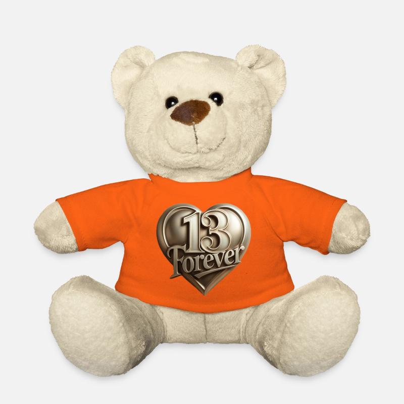 13forever in Herzform - Teddy - Goldorange