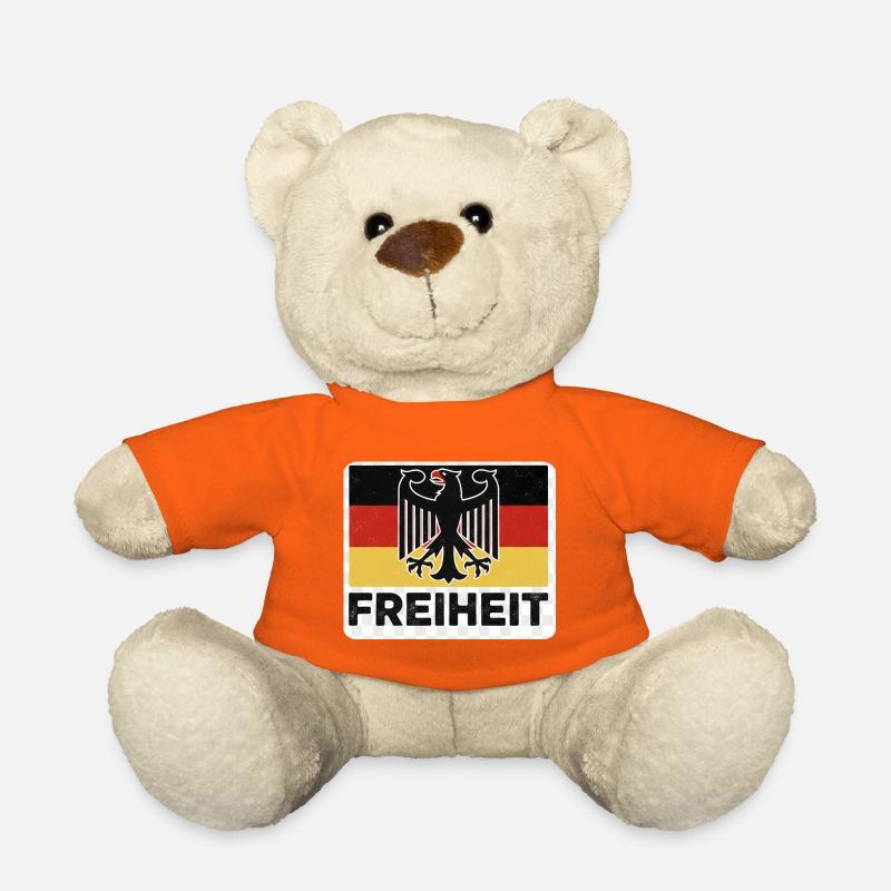 Freiheit Flagge mit Adler - Teddy - Goldorange