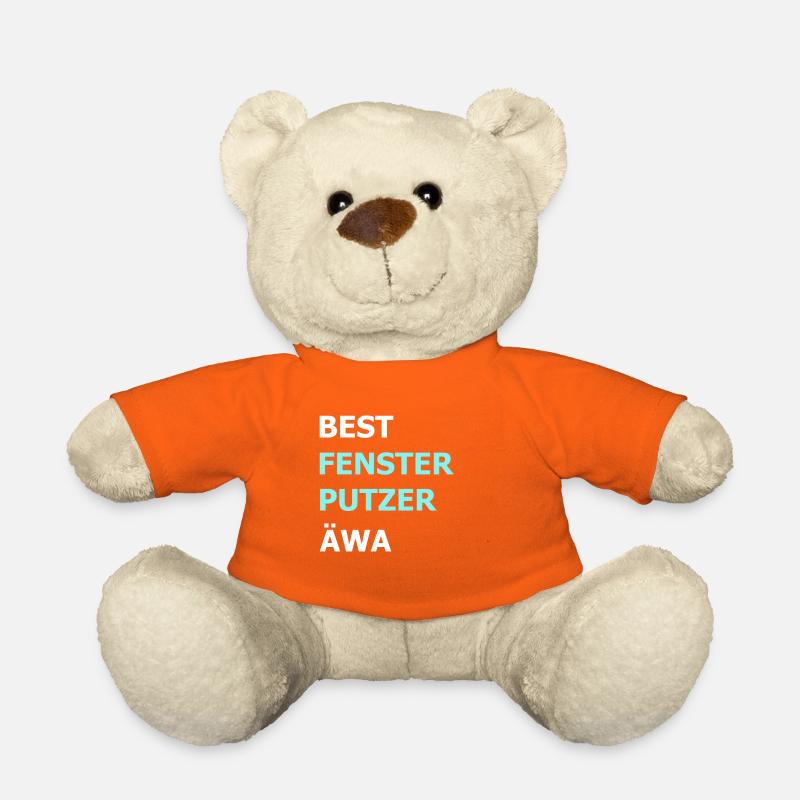 Bester Fensterputzer Reiniger Hausmann Geschenk - Teddy - Goldorange