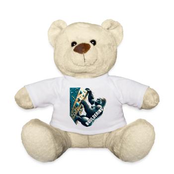 Bouldering Gorilla Gift - Teddy Bear - golden orange - Front