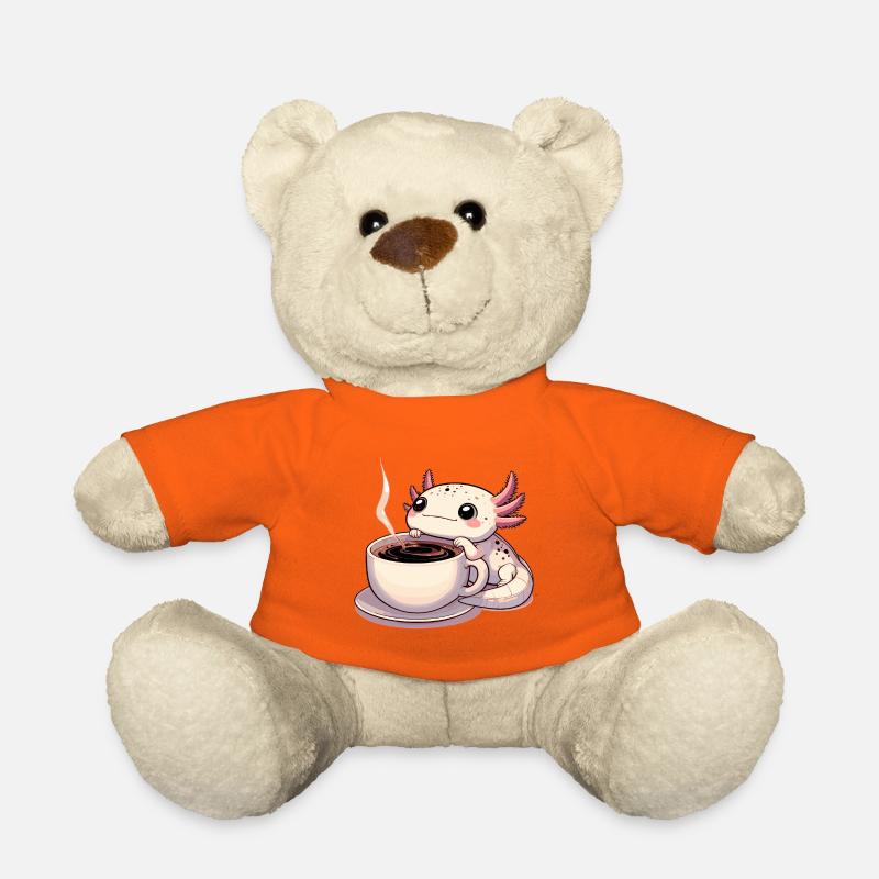 Axolotl große Tasse Kaffee Geschenk - Teddy - Goldorange