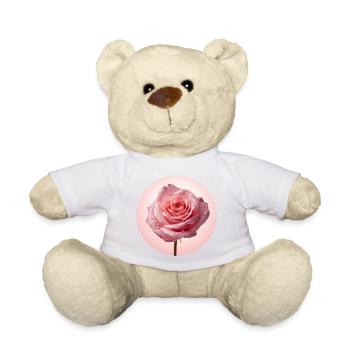 Zarte Pinke Rosen mit Tau - Teddy - Goldorange - Vorne