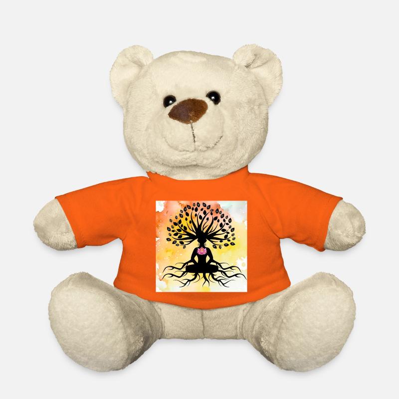 Lotus Buddha Baum des Lebens - Teddy - Goldorange