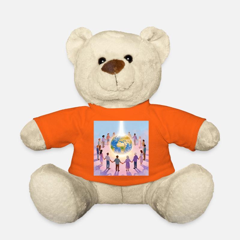 La Terre entourée de communauté - Nounours - orange doré