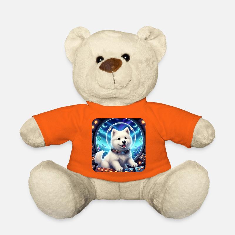 Cosmic Pup in Space Bubble - Teddy Bear - golden orange