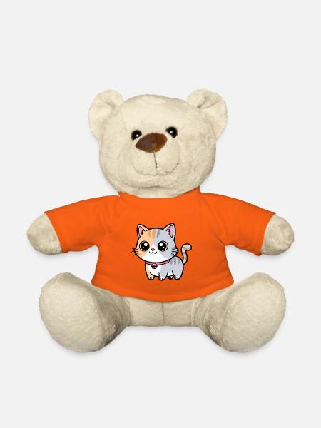 Calico-Kätzchenhalsband-Anhänger - Teddy - Goldorange