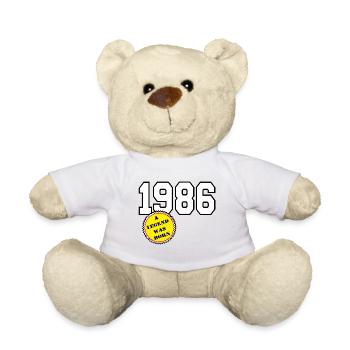 1986 Legende Geboren , 40 Geburtstag - Teddy - Goldorange - Vorne