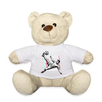 Soccer Shot Overhead Kick Side Kick - Teddy Bear - golden orange - Front