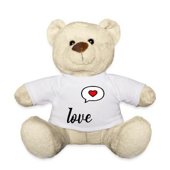 Valentinstags-Liebesherz - Teddy - Goldorange - Vorne