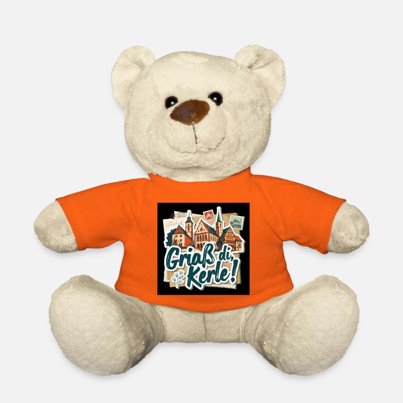 Griaß di Kerl Bavarian Greeting - Teddy - Goldorange