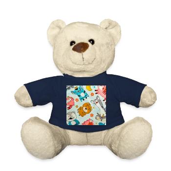 Verspielte Weltraumtier-Collage - Teddy - French Navy - Vorne