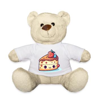 Kawaii cake with fruits - Teddy Bear - golden orange - Front