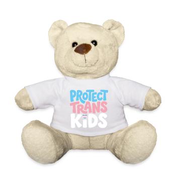 Protect Trans Kids Tee - Teddy Bear - golden orange - Front