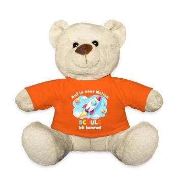 Rakete ins neue Schuljahr - Teddy - Goldorange - Vorne
