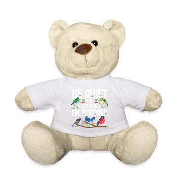 Sei ruhig und mach weiter - ich beobachte Vögel - Teddy - Goldorange - Vorne
