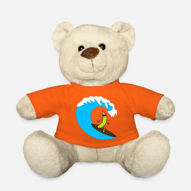 Bananen-Surfer auf Welle - Teddy - Goldorange