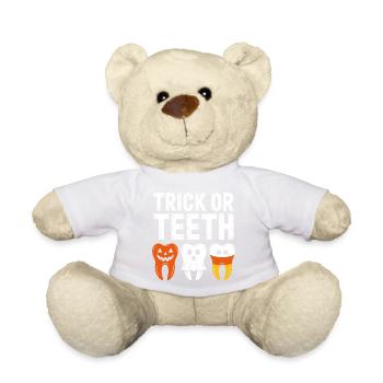 T-shirt Halloween Trick or Teeth - Nounours - orange doré - Devant