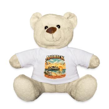 Ahlbeck Ostsee Retro Motiv - Teddy - Goldorange - Vorne