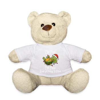 Funny Christmas Turtle It's Fine Everything fine - Teddy Bear - golden orange - Front