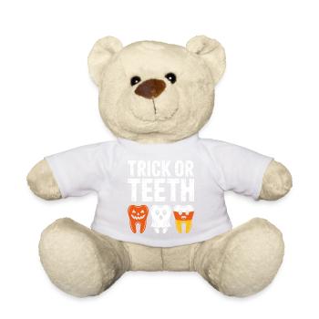 T-shirt Halloween Trick or Teeth - Nounours - orange doré - Devant