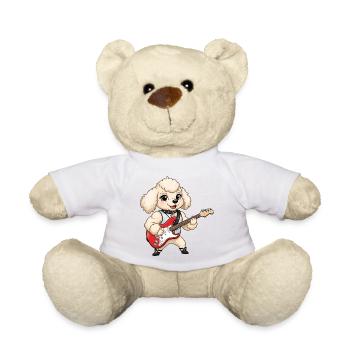 Paw guitarist dog avec guitare électrique - Nounours - orange doré - Devant