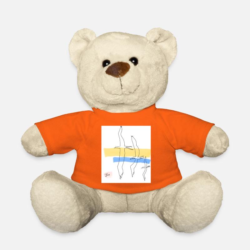 Oiseaux libres - Nounours - orange doré
