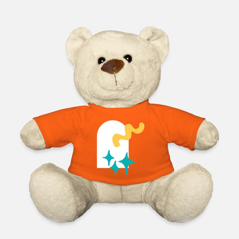 Sparkling Shapes Explosion - Teddy Bear - golden orange