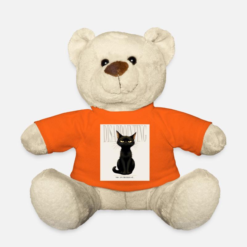 DISAPPOINTING Sarcastic Black Cat Design - Teddy - Goldorange